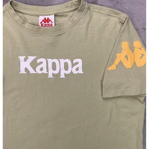 Kappa T-Shirt Adult Medium Sage Green Graphic Logo Crewneck Casual Streetwear